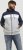 Jack & Jones RUSH White/Grey Blocking Bomber Jacket with Hood Navy Blazer - Bundy - Bundy Nadměrné Velikosti - 2XL-8XL