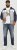Jack & Jones RUSH White/Grey Blocking Bomber Jacket with Hood Navy Blazer - Bundy - Bundy Nadměrné Velikosti - 2XL-8XL