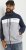 Jack & Jones RUSH White/Grey Blocking Bomber Jacket with Hood Navy Blazer - Bundy - Bundy Nadměrné Velikosti - 2XL-8XL