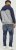 Jack & Jones RUSH White/Grey Blocking Bomber Jacket with Hood Navy Blazer - Bundy - Bundy Nadměrné Velikosti - 2XL-8XL