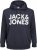 Jack & Jones CORP LOGO Large Print Hoodie Navy Blazer - Mikiny & mikiny s kapucí - Mikiny & Mikiny s kapucí 2XL-12XL