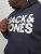 Jack & Jones CORP LOGO Large Print Hoodie Navy Blazer - Mikiny & mikiny s kapucí - Mikiny & Mikiny s kapucí 2XL-12XL