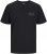 Jack & Jones CORP Logo T-Shirt Black w Small Black Print - Trička - Trička nadměrné velikosti - 2XL-14XL