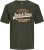 Jack & Jones JJELOGO O-Neck T-Shirt Kombu Green - Trička - Trička nadměrné velikosti - 2XL-14XL
