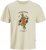 Jack & Jones Anatomy Skull Crew Neck T-Shirt Antique White - Trička - Trička nadměrné velikosti - 2XL-14XL