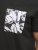Jack & Jones Split Pocket Print T-Shirt Black - Trička - Trička nadměrné velikosti - 2XL-14XL