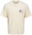 Jack & Jones Bellagio Collage Crew Neck T-Shirt Antique White - Trička - Trička nadměrné velikosti - 2XL-14XL