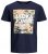 Jack & Jones JJPETE SHAPE Camo Print T-Shirt Navy - Trička - Trička nadměrné velikosti - 2XL-14XL