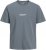 Jack & Jones Lington Back And Front Print Crew Neck T-Shirt Grey - Trička - Trička nadměrné velikosti - 2XL-14XL
