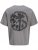 Jack & Jones Summer Sago Print Crew Neck T-Shirt Gray Flannel - Trička - Trička nadměrné velikosti - 2XL-14XL