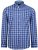 Kam Jeans 6155 Long Sleeve Check Shirt Blue - Košile - Košile 2XL-10XL