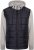 Kam Jeans KV135 Quilted Zip Thru Hoody with Padded Body & Jersey Sleeves Navy TALL SIZES - PÁNSKÉ OBLEČENÍ MT-6XLT - TALL-velikosti