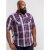 D555 Terell Shirt Navy/Red - Košile - Košile 2XL-10XL