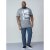 D555 Howie Fine Stripe T-shirt Grey - Trička - Trička nadměrné velikosti - 2XL-14XL