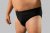 20 Nodi Stretch Cotton Briefs with Embroidered Side Label Black - Spodní prádlo - Spodní Prádlo Nadměrné Velikosti 2XL-8XL