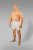 20 Nodi Combed Cotton Jersey Boxer with Front Button Fly White - Spodní prádlo - Spodní Prádlo Nadměrné Velikosti 2XL-8XL