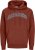 Jack & Jones CALEB Hoodie Red - Mikiny & mikiny s kapucí - Mikiny & Mikiny s kapucí 2XL-12XL