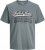 Jack & Jones Logo 2COL T-shirt Grey - Trička - Trička nadměrné velikosti - 2XL-14XL
