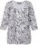 Ulla Popken Number Print 3/4 Sleeve Tee Snow White - Potištěná trička pro ženy - 