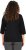 Ulla Popken Face 3/4 Sleeve Graphic Tee Black - Ulla Popken - 