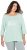 Ulla Popken Metallic Lettering 3/4 Sleeve Tee Mint Green - Potištěná trička pro ženy - 