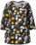 Ulla Popken Graphic Print 3/4 Sleeve Tee Black - Potištěná trička pro ženy - 