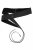 Ulla Popken Soft Leather Tie Belt Black - Dámské pásky - 