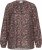 Kaffe Curve Belle Blouse Pink Black Graphic Flower - Halenky - 