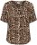 Kaffe Curve Ami Short Sleeve Blouse Printed Leopard - Halenky & tuniky - 