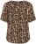 Kaffe Curve Ami Short Sleeve Blouse Printed Leopard - Halenky & tuniky - 