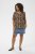 Kaffe Curve Ami Short Sleeve Blouse Printed Leopard - Halenky & tuniky - 