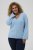 Kaffe Curve Jilanda V-Neck Pullover Blue - Svetry & pletené oděvy - 