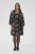 Kaffe Curve Kimmie Dress Black Chalk Embroidery - Midi šaty - 