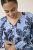 Kaffe Curve Aliana Dress Blue Flower Animal - Midi šaty - 