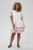 Kaffe Curve Rosa Mini Dress White Rose Border Flower - Mini šaty - 