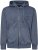 Kam Jeans 7082 Garment DYE with Zipper Hoodie Vintage Indigo - Mikiny & mikiny s kapucí - Mikiny & Mikiny s kapucí 2XL-12XL