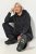 Ulla Popken Sweater Knit Fleece Hoodie Black - Mikiny & mikiny s kapucí - Pohodlné mikiny, hoodie a pleteniny