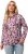 Ulla Popken Floral Print Drawstring Collar Hoodie Vanilla - Mikiny & mikiny s kapucí - 