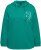 Ulla Popken Face Graphic Long Sleeve Hoodie Emerald Green - Mikiny & mikiny s kapucí - 