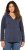 Ulla Popken Open Edged Long Sleeve V-Neck Hoodie Navy - Mikiny & mikiny s kapucí - 