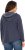 Ulla Popken Open Edged Long Sleeve V-Neck Hoodie Navy - Mikiny & mikiny s kapucí - 