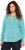 Ulla Popken Open Edged Long Sleeve V-Neck Hoodie Mint Green - Mikiny & mikiny s kapucí - 