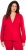 Ulla Popken Plunge Neck Long Sleeve Hoodie Salsa Red - Mikiny & mikiny s kapucí - 