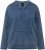 Ulla Popken Raw Hem Long Sleeve Hoodie Night Blue - Mikiny & mikiny s kapucí - 