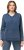 Ulla Popken Raw Hem Long Sleeve Hoodie Night Blue - Mikiny & mikiny s kapucí - 