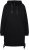 Ulla Popken Longline Lace Up Hoodie Black - Mikiny & mikiny s kapucí - 