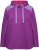 Ulla Popken Waffle Pique Contrast Color Hoodie Dark Purple - Mikiny & mikiny s kapucí - 
