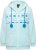 Ulla Popken Plush Alpine Striped Motif Loungewear Hoodie Baby Blue - Mikiny & mikiny s kapucí - 