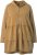 Ulla Popken Tiered Flounce Panel Zip Up Hoodie Mocha Brown - Mikiny & mikiny s kapucí - 