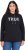 Ulla Popken TRUE Lettering Hoodie Black - Mikiny & mikiny s kapucí - 